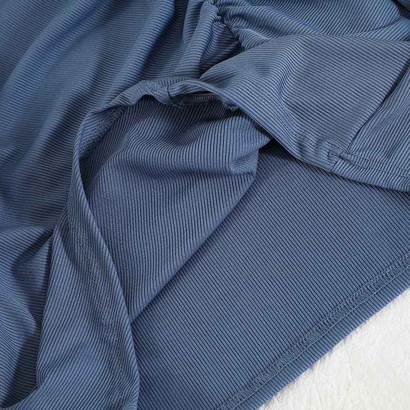 DEAT Women Slim O-neck Dress Fashion Spring Summer Ladies Hollow Out Short Sleeve Dress HR370 210709