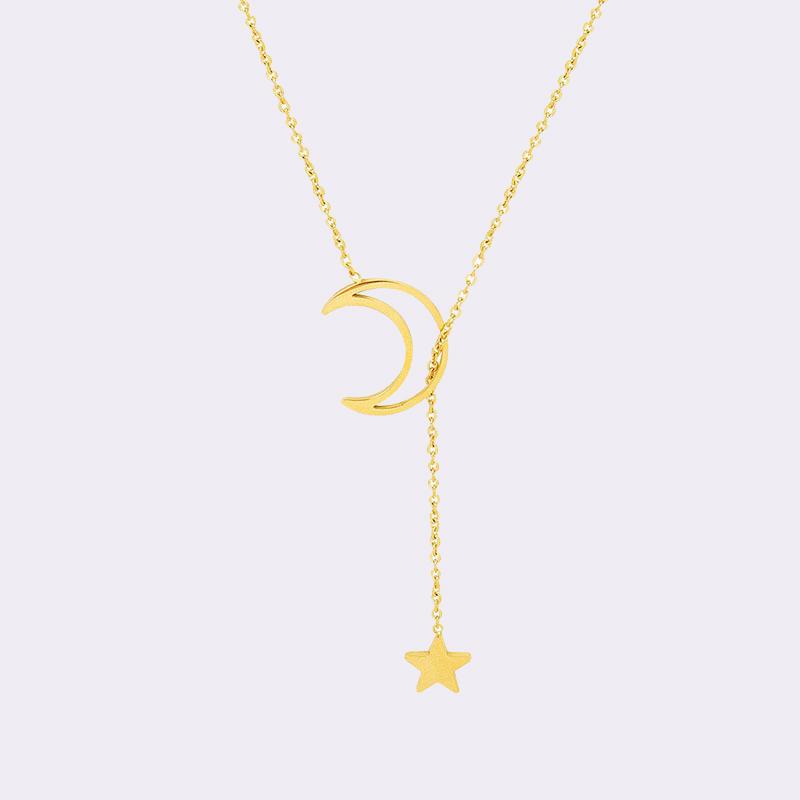 Chains INS 316L Stainless Steel Starmoon Mini Pendant Choker Necklace Classic Clavicle Chain
Chains INS 316L Stainless Steel Starmoon Mini Pendant Choker Necklace Classic Clavicle Chain