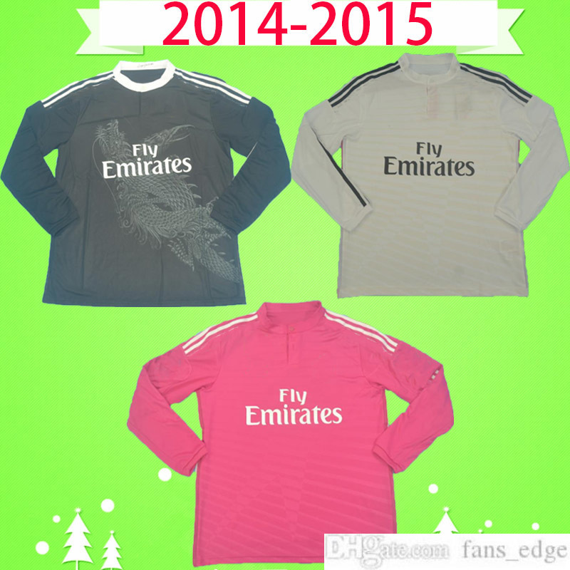 2014 2015 long sleeve Real Madrid retro soccer jersey full 14 15 vintage away red third black football shirt top uniform Chinese dragon Ronaldo
2014 2015 long sleeve Real Madrid retro soccer jersey full 14 15 vintage away red third black football shirt top uniform Chinese dragon Ronaldo