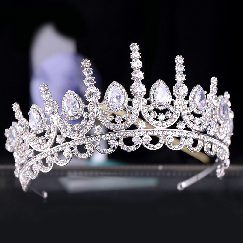 FORSEVEN Silver Color Big Water Drop Crystal Rhinestone Crown Tiara de Noiva Headpiece Women Wedding Hair Jewelry Accessories JL
FORSEVEN Silver Color Big Water Drop Crystal Rhinestone Crown Tiara de Noiva Headpiece Women Wedding Hair Jewelry Accessories JL