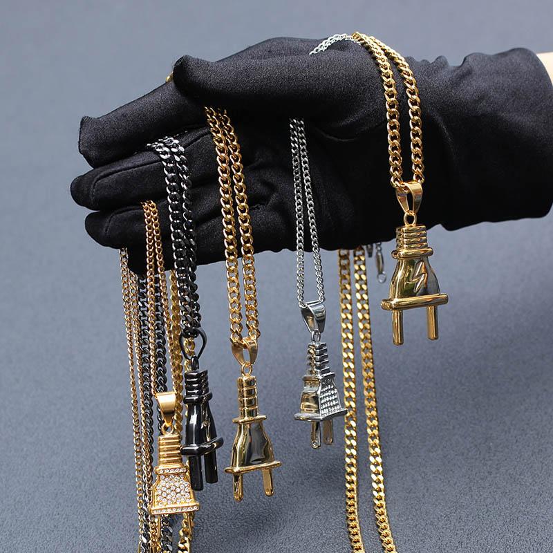 Pendant Necklaces Hip Hop Gold Color 316L Stainless Steel Plug Pendants For Men Rapper Jewerly Drop, Silver
Pendant Necklaces Hip Hop Gold Color 316L Stainless Steel Plug Pendants For Men Rapper Jewerly Drop, Silver