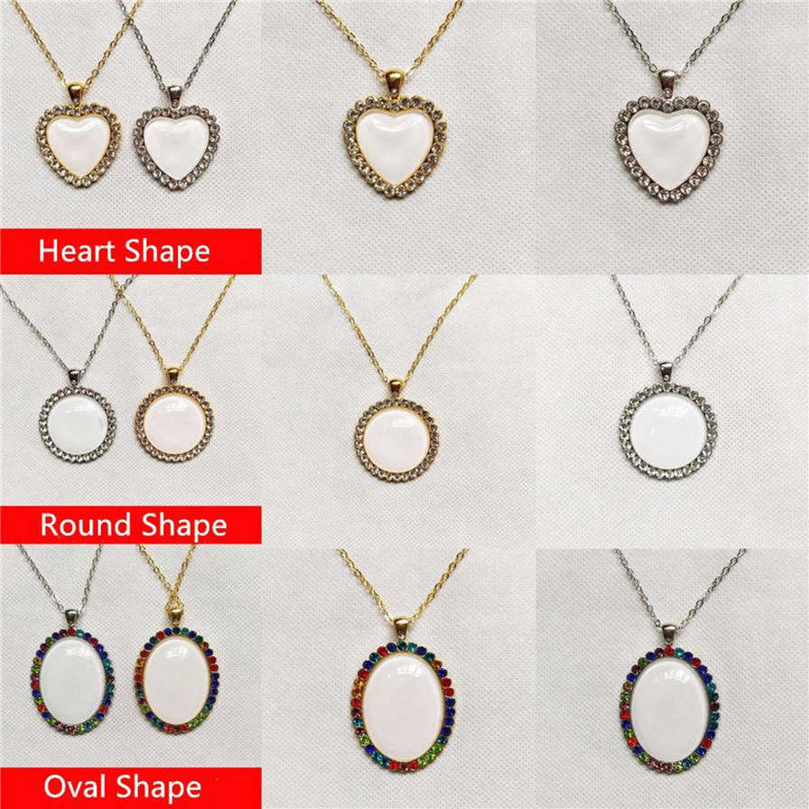 Fashion Style! Sublimation Necklace Heat Transfer Crystal Pendant Custom Blank Metal Necklace Valentine Gift Jewelry Souvenir Present
Fashion Style! Sublimation Necklace Heat Transfer Crystal Pendant Custom Blank Metal Necklace Valentine Gift Jewelry Souvenir Present