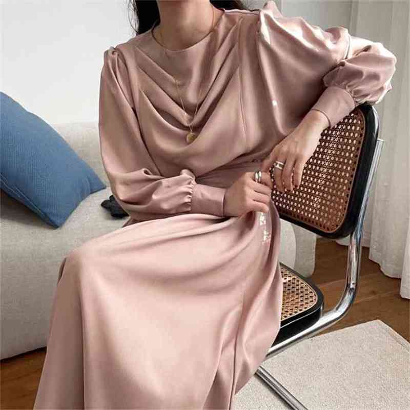 Elegant Dress For Women Cloth O-neck Chic Long Sleeve Slim Waist Vestidos Mujer Black OL Maxi Female Spring Clothing 210603
Elegant Dress For Women Cloth O-neck Chic Long Sleeve Slim Waist Vestidos Mujer Black OL Maxi Female Spring Clothing 210603