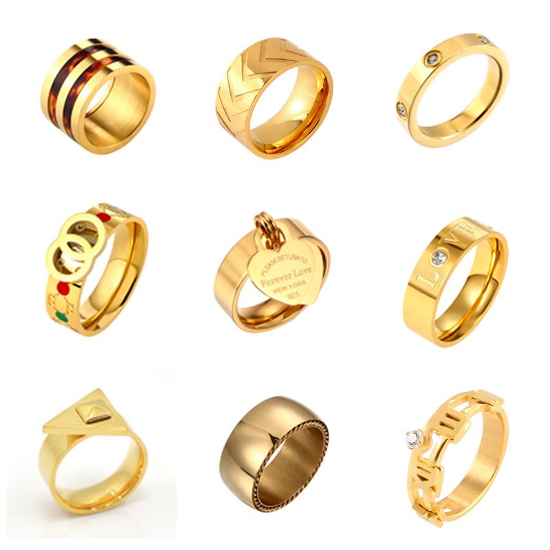 Cluster Rings Trendy Stainless Steel Gold/Rose/Silver Color Ring For Women Men Jewelry Couple Anniversary Gift 
Cluster Rings Trendy Stainless Steel Gold/Rose/Silver Color Ring For Women Men Jewelry Couple Anniversary Gift