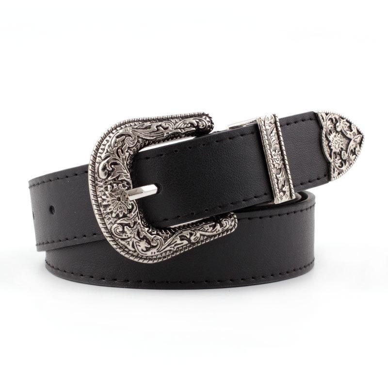 Belts Women's Vintage Belt Pattern Pin Buckle Leather Fashion Casual Style Wild For Dress Jeans, Black;brown
Belts Women's Vintage Belt Pattern Pin Buckle Leather Fashion Casual Style Wild For Dress Jeans, Black;brown