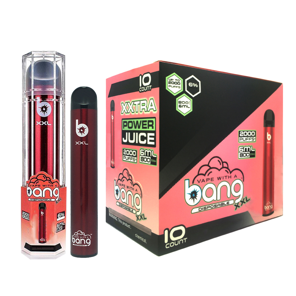 new bang xxl 2000 puff kit disposable electronic cigarette device vape pod 6ml Pre-filled cartridge e-cigarettes vapes pens 12 colors 800mAh vaporizer pen wholesale
new bang xxl 2000 puff kit disposable electronic cigarette device vape pod 6ml Pre-filled cartridge e-cigarettes vapes pens 12 colors 800mAh vaporizer pen wholesale