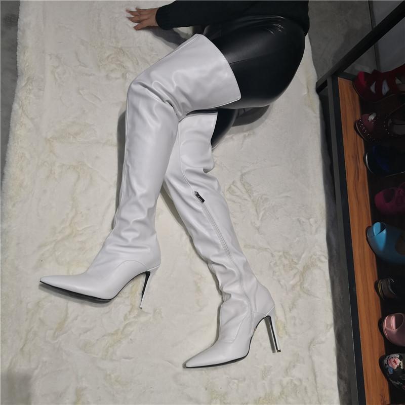 Boots Real Po Extrem Wetlook Women Thigh High Latex Side Zip Stiletto Heels Over Knee Shoes Botine Large Size 45 46 47, As picture
Boots Real Po Extrem Wetlook Women Thigh High Latex Side Zip Stiletto Heels Over Knee Shoes Botine Large Size 45 46 47, As picture