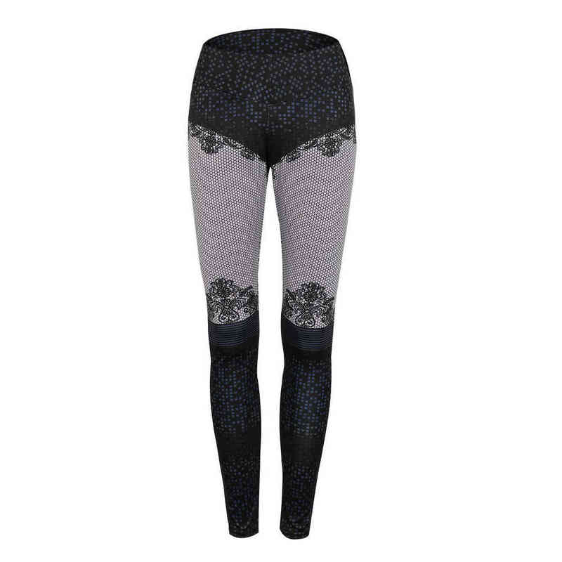 NORMOV Casual Leggings Women Fashion Lace Print Push Up High Waist Female Fitness Lenggins Workout Elastic 211215