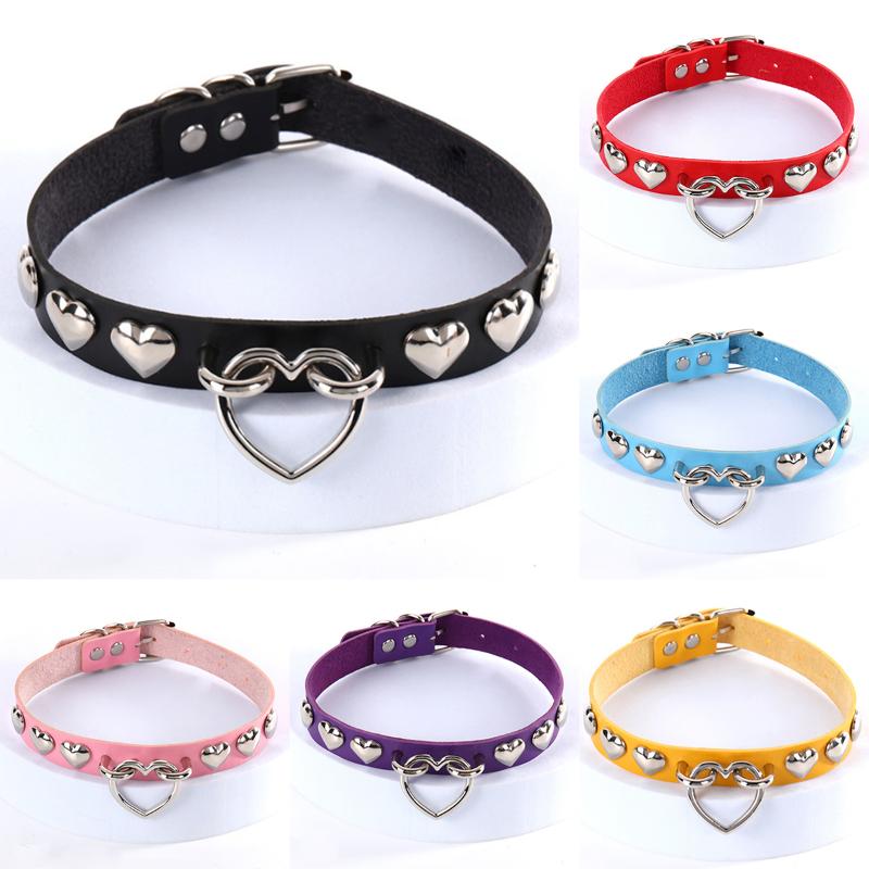 Chokers Punk Gothic 6 Colors PU Leather Love Heart Sexy Collar Choker Necklaces For Women Streetwear Goth Aesthetic Jewelry M34
Chokers Punk Gothic 6 Colors PU Leather Love Heart Sexy Collar Choker Necklaces For Women Streetwear Goth Aesthetic Jewelry M34