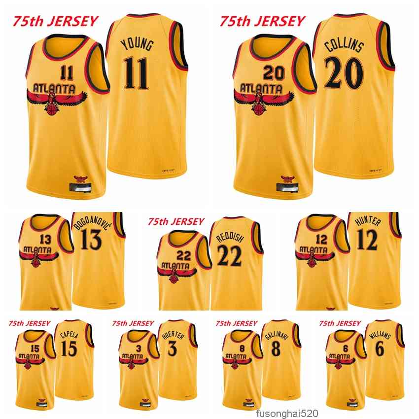 2022 Printed AtlantaHawksMen Trae Young 11 John Collins Bogdan Bogdanovic Cam Reddish Hunter Kevin Huerter Jalen Johnson Lou Williams 2021/22 75th City 
2022 Printed AtlantaHawksMen Trae Young 11 John Collins Bogdan Bogdanovic Cam Reddish Hunter Kevin Huerter Jalen Johnson Lou Williams 2021/22 75th City