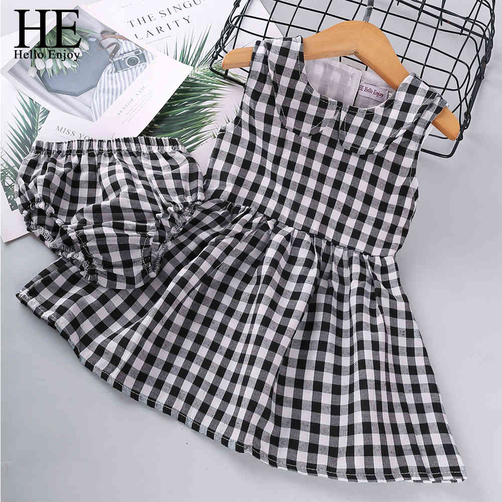 Jumpsuits Baby Clothing Sets Girls Cute Summer Sleeveless Dress Girl 2Pieces Short Pants+Dress Plaid Pattern for 158Y, White
Jumpsuits Baby Clothing Sets Girls Cute Summer Sleeveless Dress Girl 2Pieces Short Pants+Dress Plaid Pattern for 158Y, White