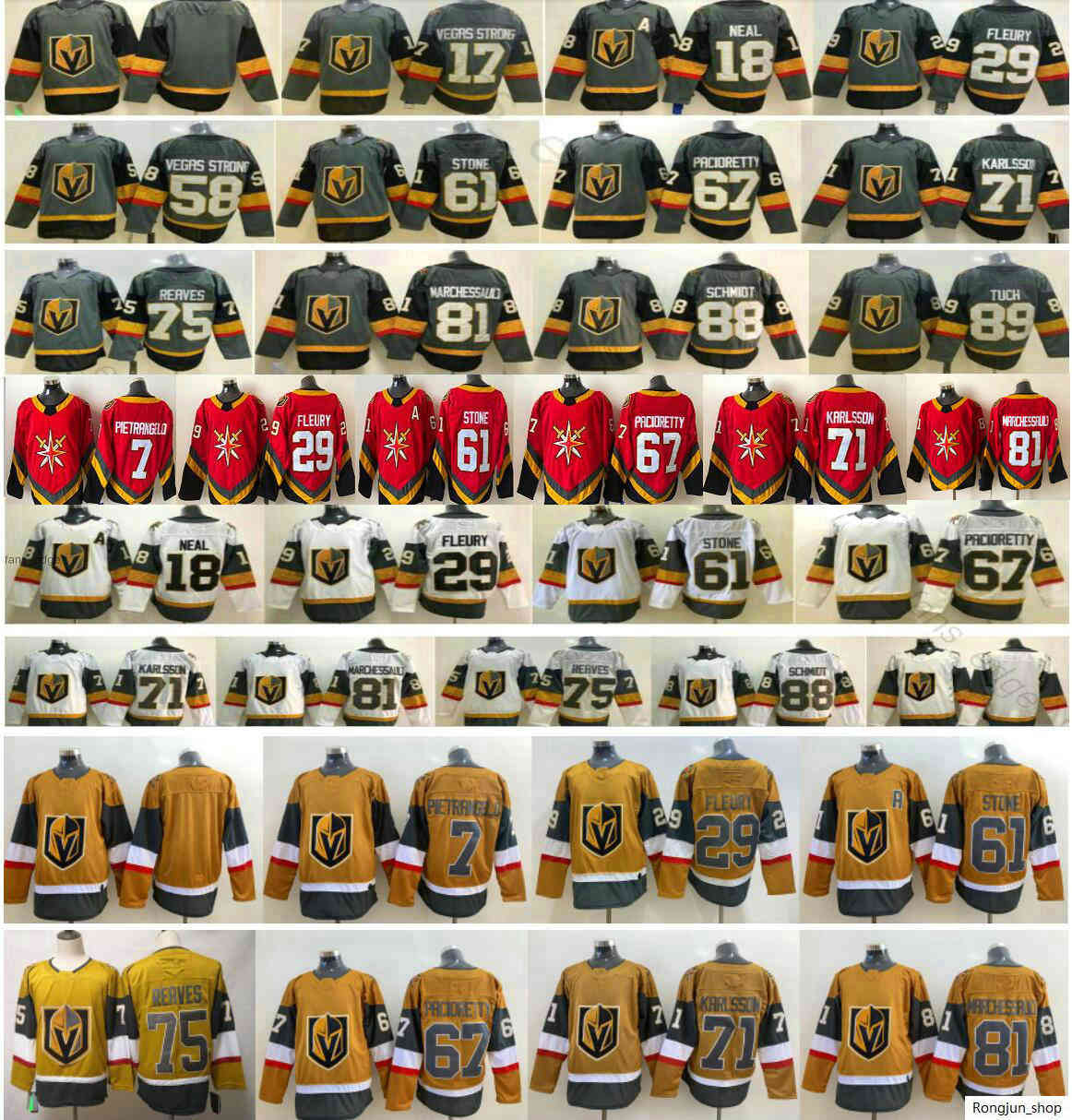 Vegas Golden Knights Reverse Retro Hockey Jerseys Alex Pietrangelo Marc-Andre Fleury William Karlsson Mark Stone Max Pacioretty Ryan Reaves, Black;red
Vegas Golden Knights Reverse Retro Hockey Jerseys Alex Pietrangelo Marc-Andre Fleury William Karlsson Mark Stone Max Pacioretty Ryan Reaves, Black;red