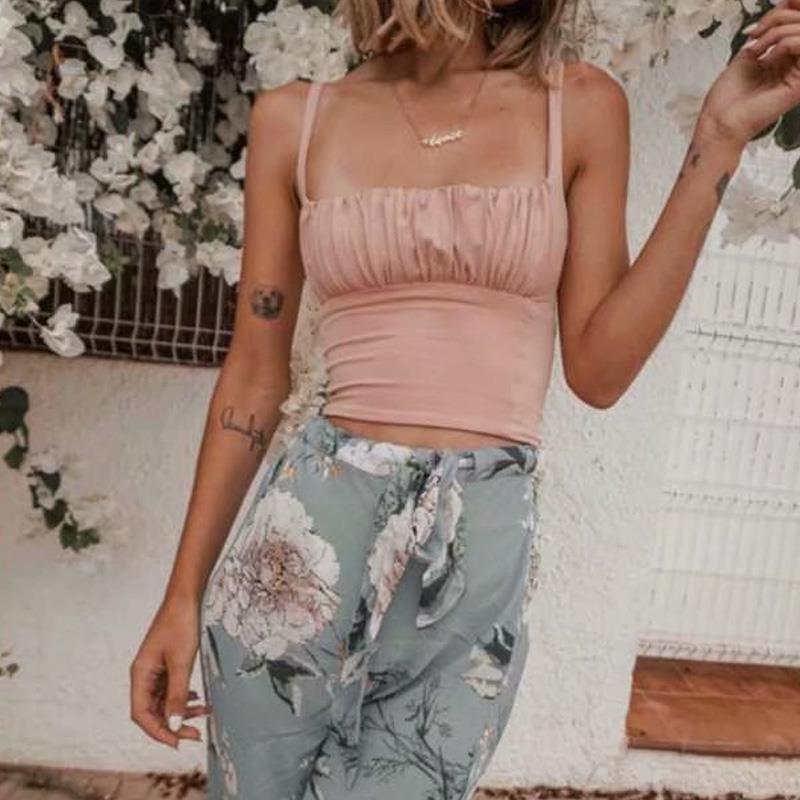 Neon green sexy crop top women casual pink tank streetwear black gym clothing gothic white clothes 210521