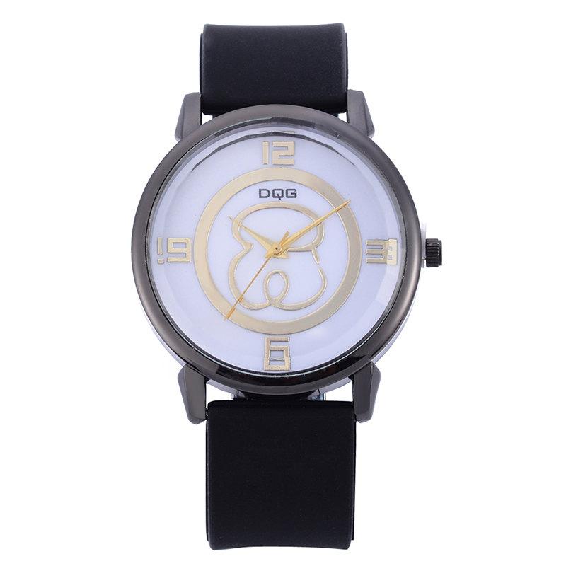 Fashion Casual Quartz Women Watch Gold Bear Watches DQG Black Leather Zegarek Wristwatches, Slivery;brown
Fashion Casual Quartz Women Watch Gold Bear Watches DQG Black Leather Zegarek Wristwatches, Slivery;brown