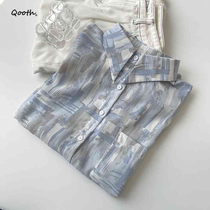 Qooth Shirt All-Match Korean Style Spring Single Breasted Loose Long-Sleeved Casual Contrast Color Mid-Length Tops QT520 210518, Green
Qooth Shirt All-Match Korean Style Spring Single Breasted Loose Long-Sleeved Casual Contrast Color Mid-Length Tops QT520 210518, Green