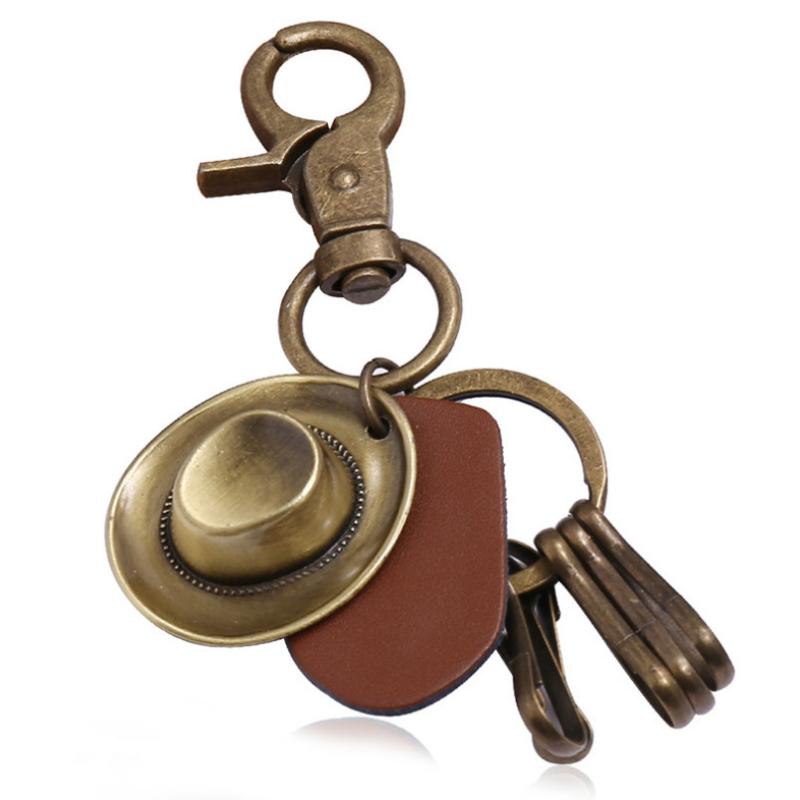 Keychains Vintage Punk Metal Hat Keychain Fashion Genuine Leather Pendant Pant Car Keyrings Holder Retro HipHop Cowgirl Cowboy Accessories
Keychains Vintage Punk Metal Hat Keychain Fashion Genuine Leather Pendant Pant Car Keyrings Holder Retro HipHop Cowgirl Cowboy Accessories
