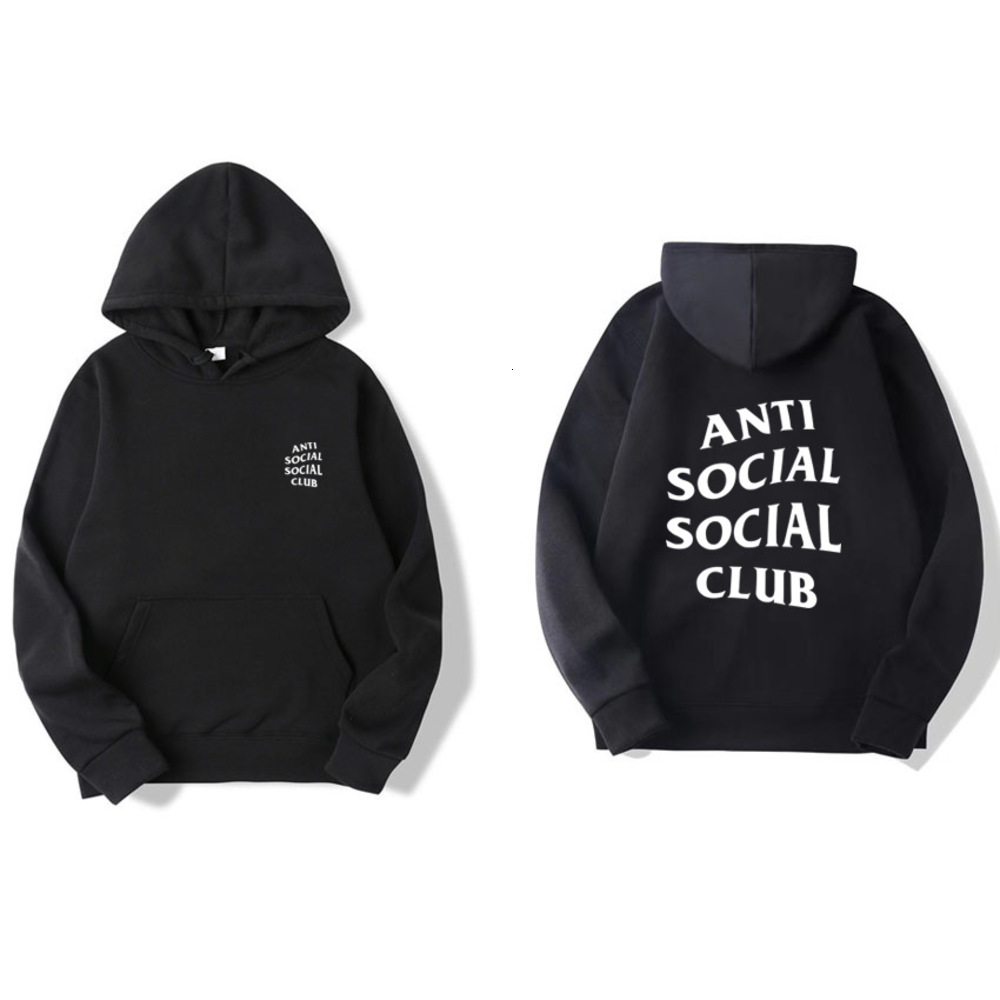 hoodie Chao social sweater men's ASSC, Black