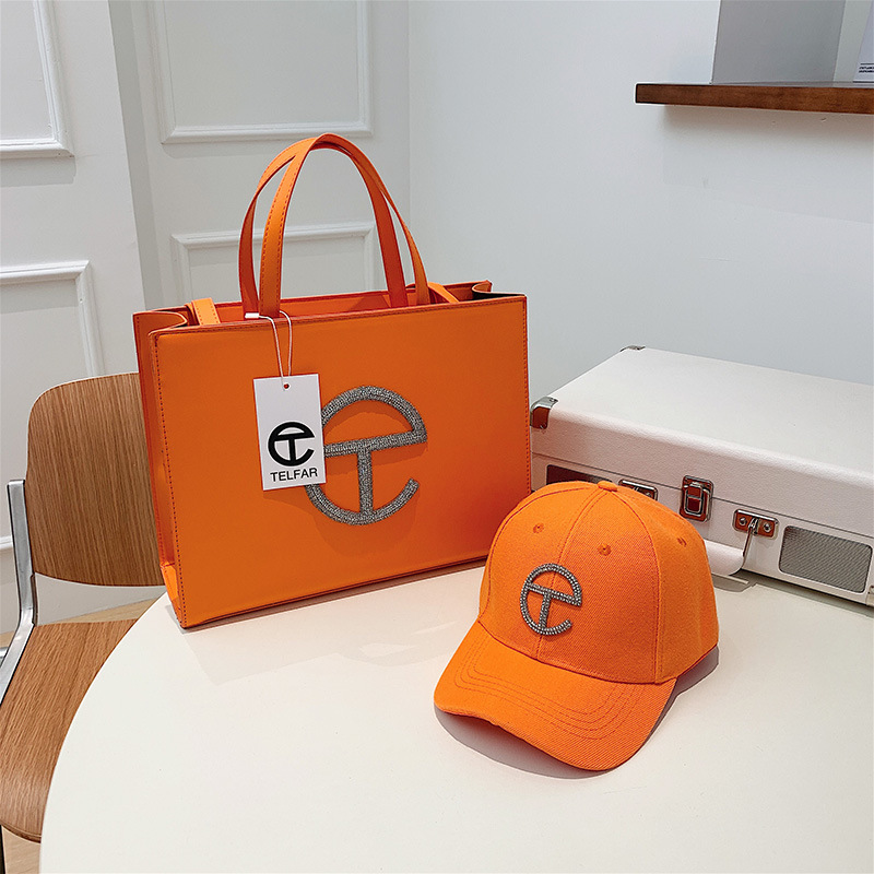 Wholesale factory ladies shoulder bags simple atmospheric leather handbags Candy-colored diamond handbag street trend leather backpack with hat fashion tote bag
