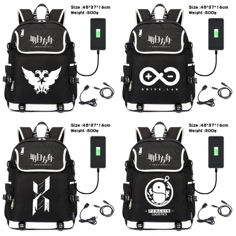 Backpack Game Arknights Canvas Zipper USB Charging Shoulders Travel Laptop Bag Teenagers Boys Girls Schoolbag Cartoon Packsack
Backpack Game Arknights Canvas Zipper USB Charging Shoulders Travel Laptop Bag Teenagers Boys Girls Schoolbag Cartoon Packsack