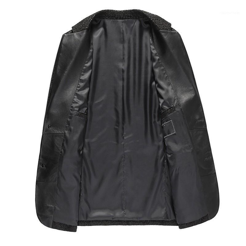 Men's Leather & Faux Fashion Mens Sheepskin Genuine Jacket Suit Blazer Coat Striped Business Man Spring Slim Fit Outwear Real, Black
Men's Leather & Faux Fashion Mens Sheepskin Genuine Jacket Suit Blazer Coat Striped Business Man Spring Slim Fit Outwear Real, Black