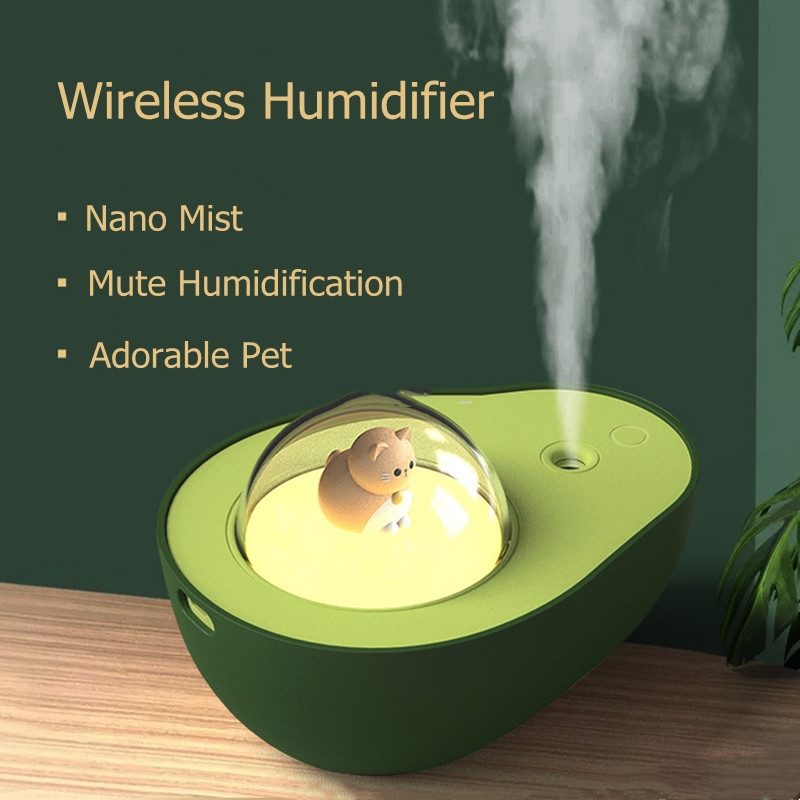 Cute Avocado Wireless Air Humidifier Ultrasonic Essential Oil Mist Maker Mute Spray Fogger with Warm Night Light for Home Office
Cute Avocado Wireless Air Humidifier Ultrasonic Essential Oil Mist Maker Mute Spray Fogger with Warm Night Light for Home Office
