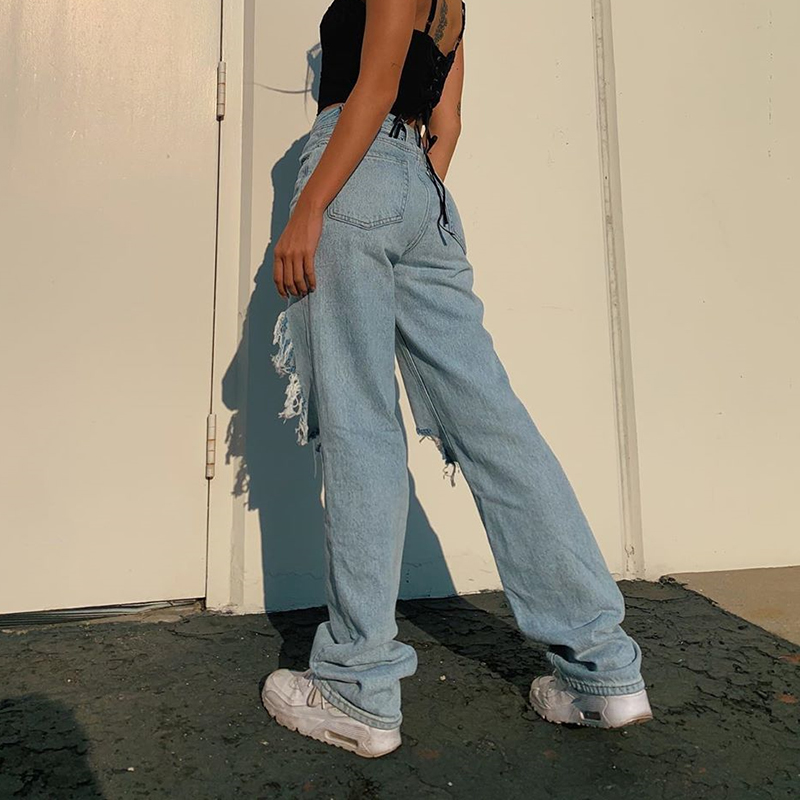 2021ripped straight womens jeans baggy vintage high waist boyfriends mom y2k denim distressed streetwear 2021 female iamy, Blue
2021ripped straight womens jeans baggy vintage high waist boyfriends mom y2k denim distressed streetwear 2021 female iamy, Blue