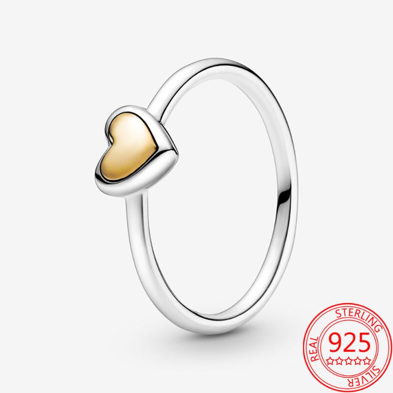 Cluster Rings Classic 925 Sterling Silver Ring Dome Gold Heart-Shaped Wedding Women Statement Fashion Jewelry, Golden;silver
Cluster Rings Classic 925 Sterling Silver Ring Dome Gold Heart-Shaped Wedding Women Statement Fashion Jewelry, Golden;silver