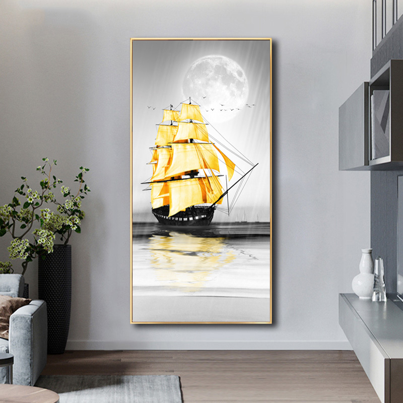 Boat On Sea Posters Landscape Prints Canvas Panting Wall Art Pictures For Living Room Modern Home Decor Indoor Decoration