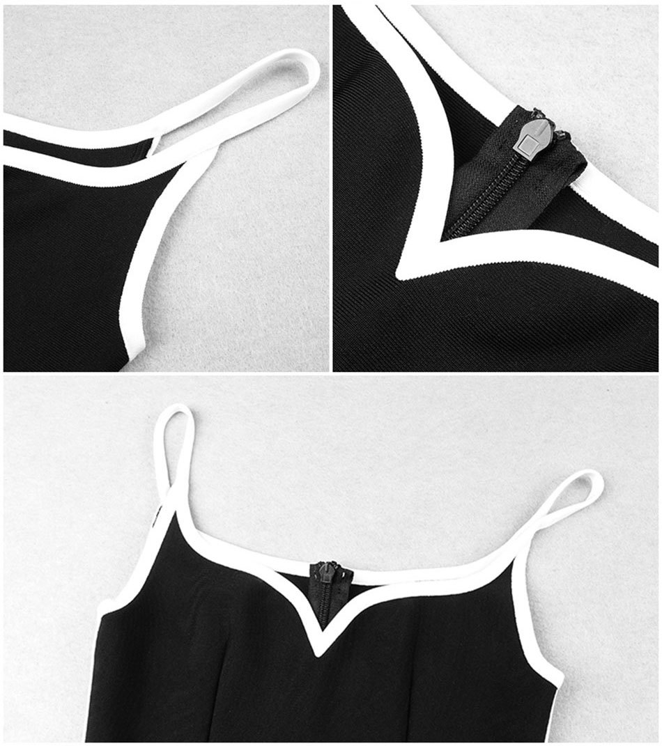 Free Elegant Women Bandage Dress Black Sexy Spaghetti Sleeveless Bodycon Long Club Party Vestidos 210524