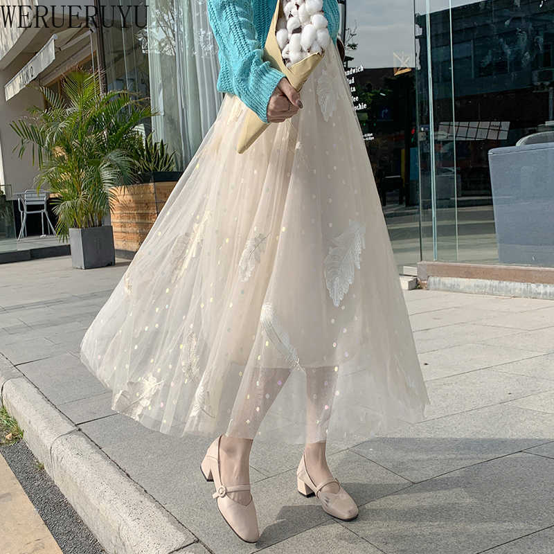 WERUERUYU han edition joker in penh waist head feathers white gauze a-line skirts female skirt 210608, Photo color
WERUERUYU han edition joker in penh waist head feathers white gauze a-line skirts female skirt 210608, Photo color