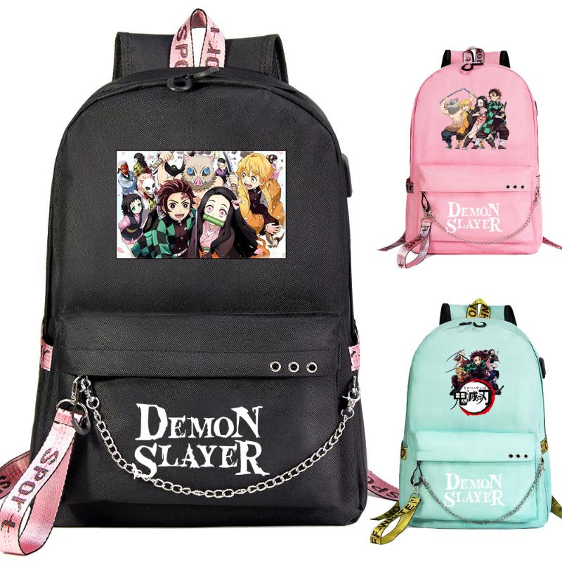 Backpack Cartoon Kawaii Demon Slayer Prints Boys Girls Kids School Bag Women USB Chain Canvas Men Bagpack Packsack Bookbag, 15
Backpack Cartoon Kawaii Demon Slayer Prints Boys Girls Kids School Bag Women USB Chain Canvas Men Bagpack Packsack Bookbag, 15