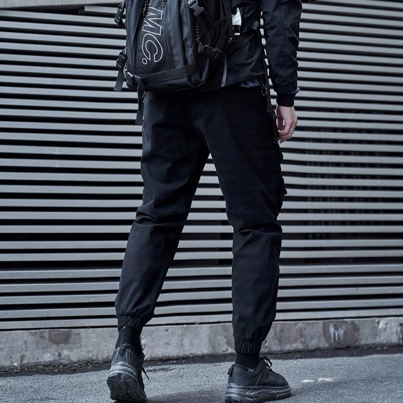 Men's Pants 2021 Mens Cargo Men Fashion Black Baggy Joggers Korean Style Hip Hop Japanese Streetwear Trousers For