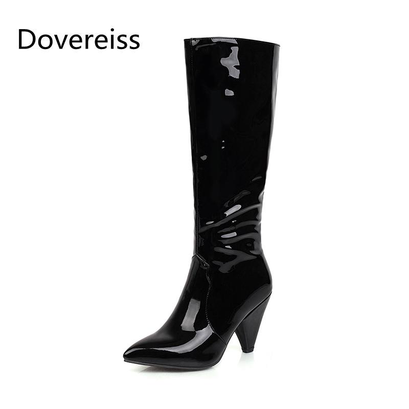 Boots Winter For Woman Fashion Pointed Toe Consice Shoes Pure Color White Silver Block Heels Knee High 35-47, Black
Boots Winter For Woman Fashion Pointed Toe Consice Shoes Pure Color White Silver Block Heels Knee High 35-47, Black