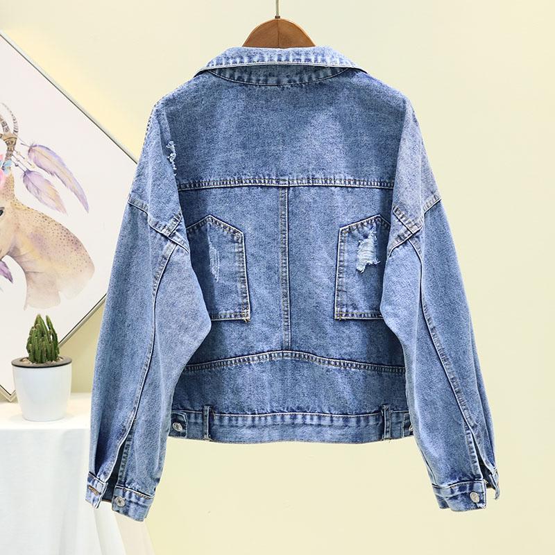 Women's Jackets Spring And Autumn Loose Denim Jacket Women Korean Rivet Pocket Short Female Student Casual Jean Coats, Black
Women's Jackets Spring And Autumn Loose Denim Jacket Women Korean Rivet Pocket Short Female Student Casual Jean Coats, Black
