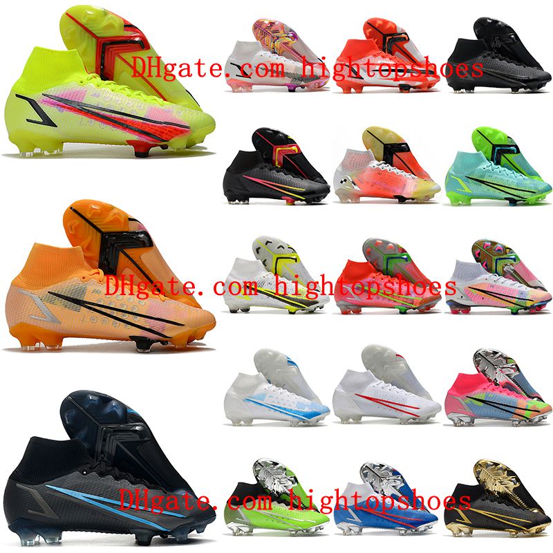 2021 soccer shoes Mercurial Superfly 8 XIV Elite FG Neymar CR7 Ronaldo Cleats High ankle Football Boots scarpe calcio, White;red
2021 soccer shoes Mercurial Superfly 8 XIV Elite FG Neymar CR7 Ronaldo Cleats High ankle Football Boots scarpe calcio, White;red