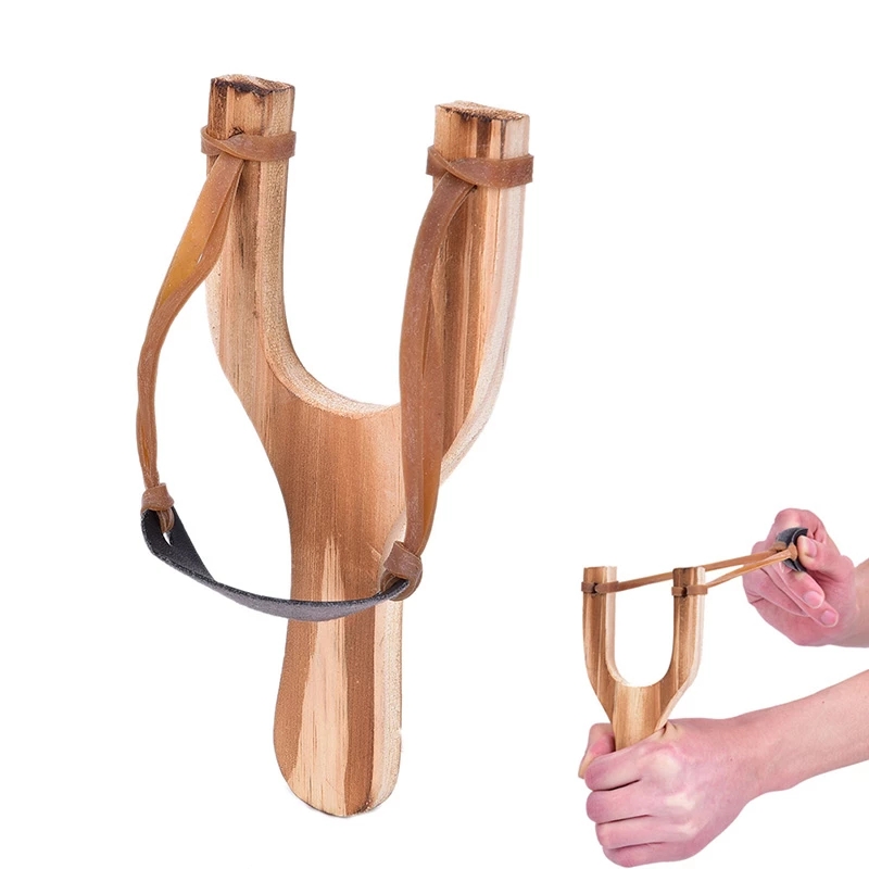 traditional hunting tools wooden slingshot with rubber rope for children outdoor play slingshots exercise and aiming shooting toy от DHgate WW