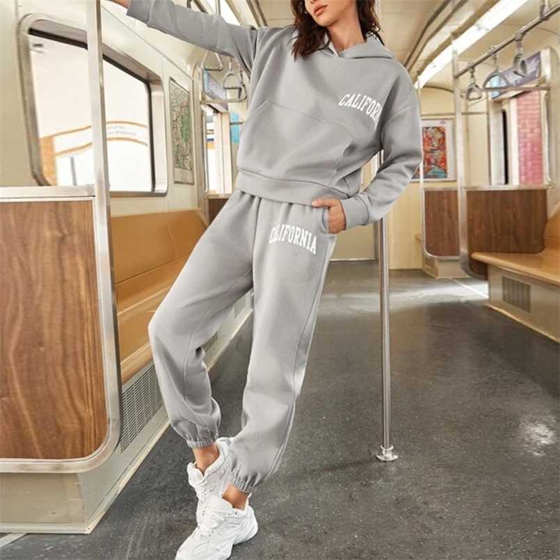 Letter Print Fleece Women Hoodie 2 Pieces Set Full Sleeve Hooded Top Jogger Long Sweatpant Women's Tracksuit Loose Casual Autumn 211109, 6602 dark grey
Letter Print Fleece Women Hoodie 2 Pieces Set Full Sleeve Hooded Top Jogger Long Sweatpant Women's Tracksuit Loose Casual Autumn 211109, 6602 dark grey