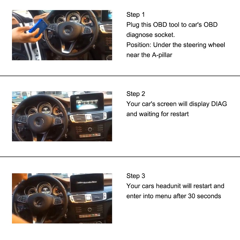 Car Diagnostic Tool IOS Android Autos Activation Tool NTG5 S1 Auto OBD Activator Carplay For Mercedes Benz