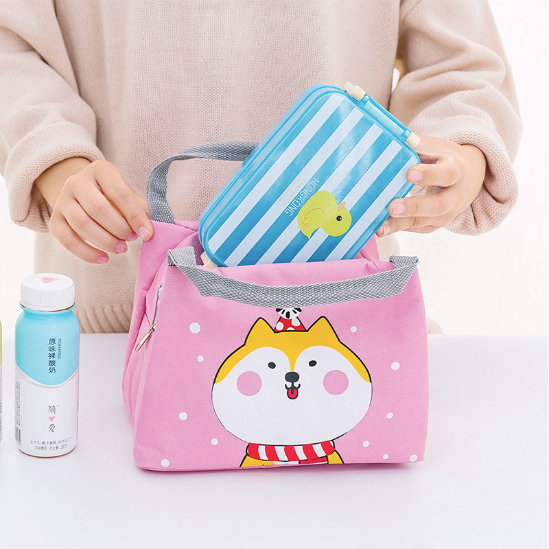 Insulated Cooler Bags Portable Women Kids Lunchbox Cartoon Animal Picnic Supplies Lunch Bag 1PC Lunch Box Tote