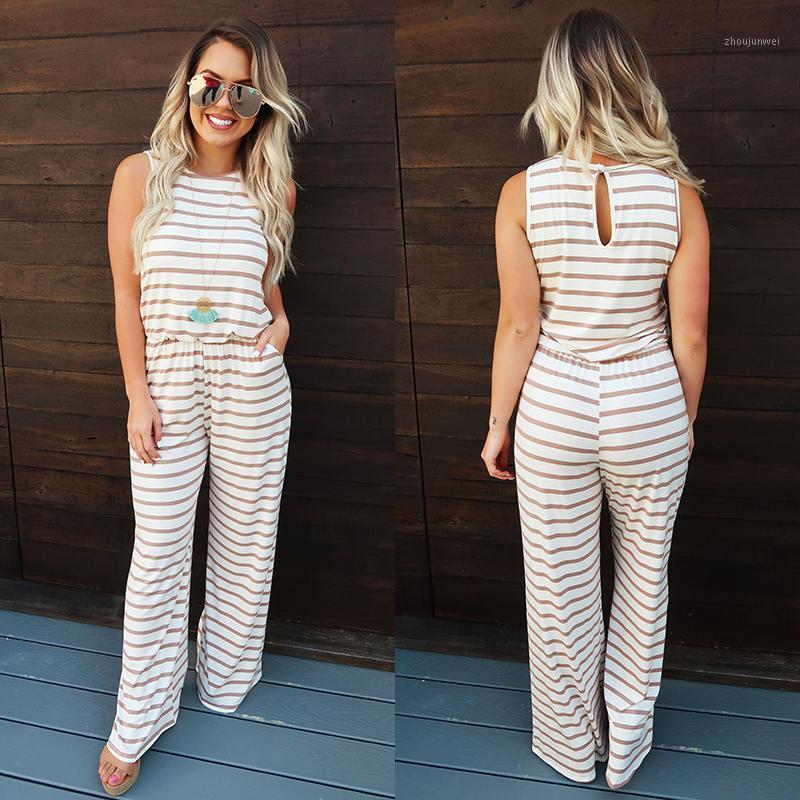 Women' Jumpsuits & Rompers 2021 Womens Jumpsuit Sexy Casual Ladies Striped Elastic Wiast Wid Leg For Women, White
Women' Jumpsuits & Rompers 2021 Womens Jumpsuit Sexy Casual Ladies Striped Elastic Wiast Wid Leg For Women, White