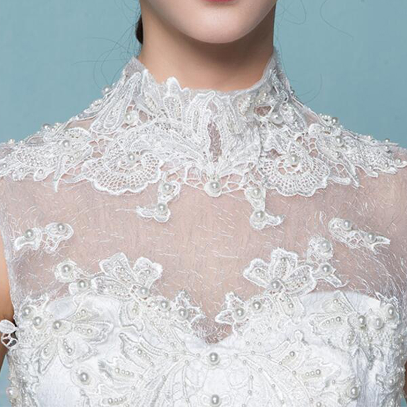 ZJ9126 3 D Flower Wedding Dresses For Women Lace Appliques Boho Bride Dress 2021Backles Ball Gowns Girls Plus Size