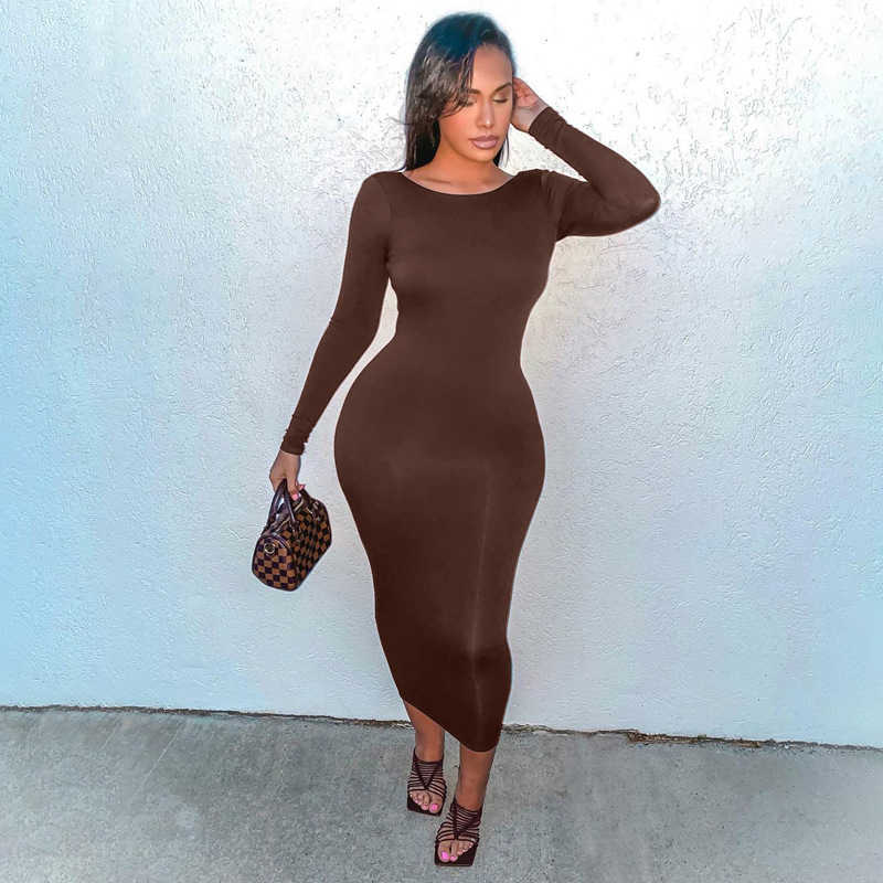 Cryptographic 2021 Spring Sexy Backless Midi Dresses Bodycon Elegant Evening Club Party Birthday Brown Long Sleeve Dress Women Y0603, White
Cryptographic 2021 Spring Sexy Backless Midi Dresses Bodycon Elegant Evening Club Party Birthday Brown Long Sleeve Dress Women Y0603, White