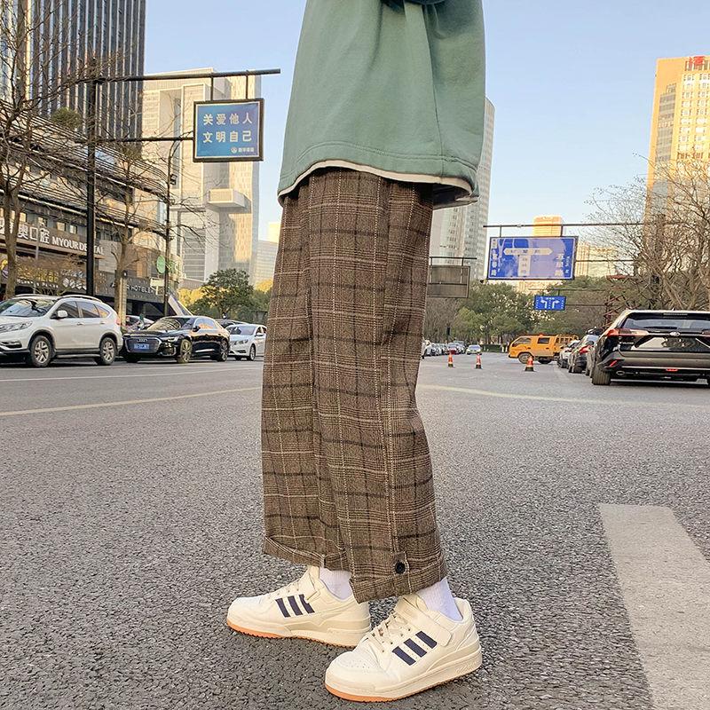 Men's Pants Spring And Autumn Cotton Plaid Fashion Retro Casual Men Streetwear Korean Loose Straight Wide Leg Mens, Black
Men's Pants Spring And Autumn Cotton Plaid Fashion Retro Casual Men Streetwear Korean Loose Straight Wide Leg Mens, Black