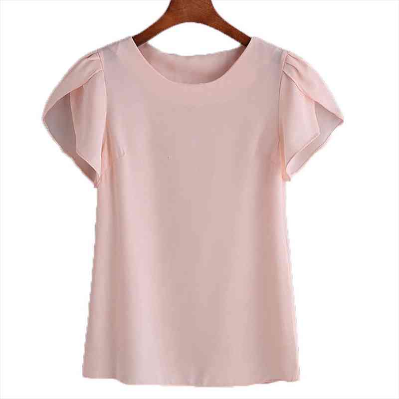 Summer Women Chiffon Blouse Short Sleeve Red Ladies Office Ladies Shirts Plus Size Work Top Plus Size Casul Female Clothing, White
Summer Women Chiffon Blouse Short Sleeve Red Ladies Office Ladies Shirts Plus Size Work Top Plus Size Casul Female Clothing, White
