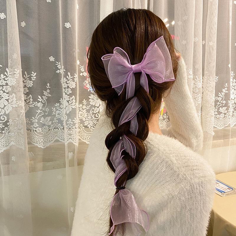 Hair Accessories Shiny Silk Long Ribbon Clip Pin Barrette Colorful Colored Yarn Fabric Bowknot Hairpin Wholesale
Hair Accessories Shiny Silk Long Ribbon Clip Pin Barrette Colorful Colored Yarn Fabric Bowknot Hairpin Wholesale