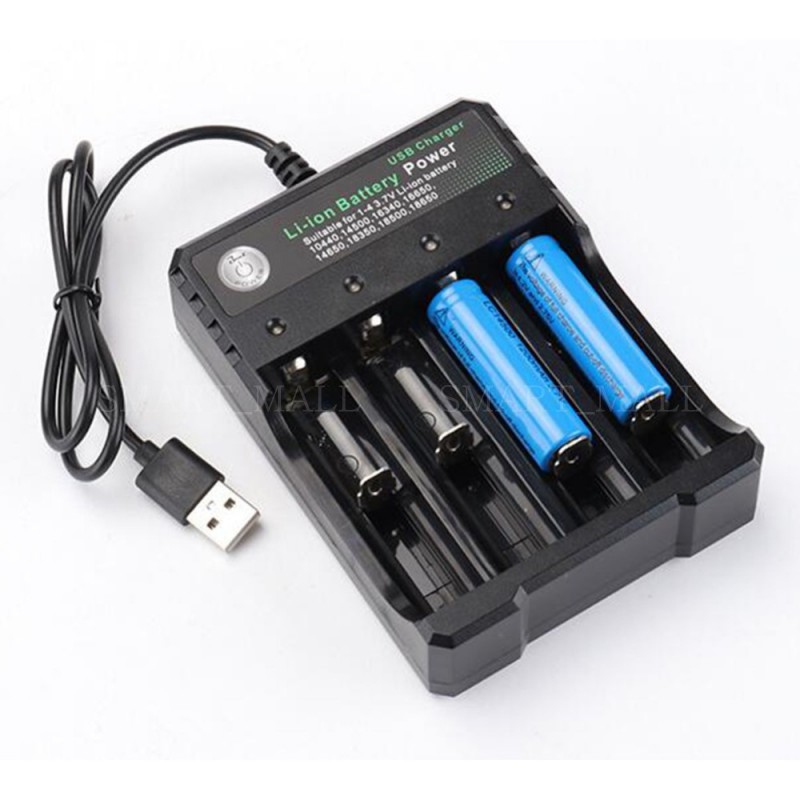 

2/4 Slots 4.2V 18650 Batteries Charger Li-ion Battery USB Independent Charging Portable Electronic 18650 18500 16340 14500 26650 Chargers