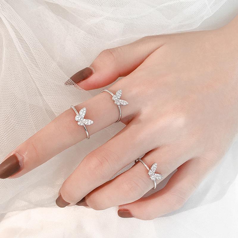 Cluster Rings 925 Sterling Silver Glitter Diamond Butterfly Open Ring Set For Bridal Women Engagement African Finger Christmas Gift Jewelry, Golden;silver
Cluster Rings 925 Sterling Silver Glitter Diamond Butterfly Open Ring Set For Bridal Women Engagement African Finger Christmas Gift Jewelry, Golden;silver