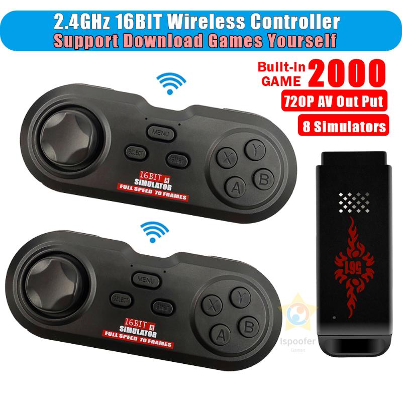 USB Wireless Console Game Stick Built-in 2000 Classic Mini Retro Controller Support AV Output Portable Players
USB Wireless Console Game Stick Built-in 2000 Classic Mini Retro Controller Support AV Output Portable Players