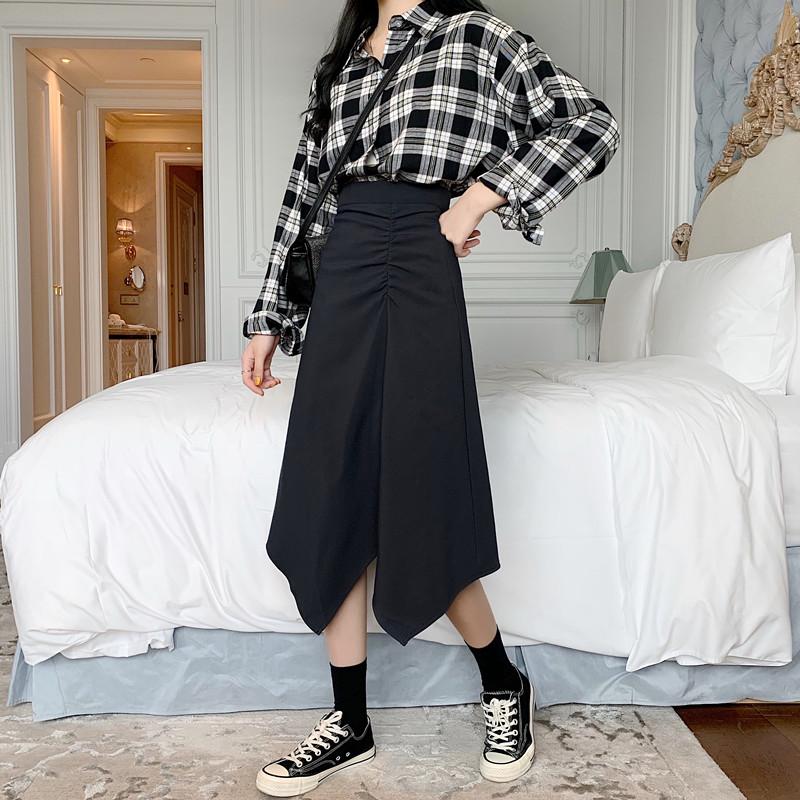 Office Lady Solid Long Skirt Women Irregular Korean Fashion Female Clothing A-Line Casual Elegant Skirts Midi Autumn 2021, Gray short
Office Lady Solid Long Skirt Women Irregular Korean Fashion Female Clothing A-Line Casual Elegant Skirts Midi Autumn 2021, Gray short