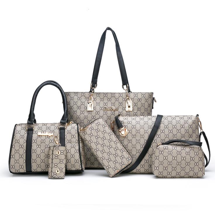 women fashions shoulder bags simple color matching portable mother bag elegantly printed six-piece womens handbags large-capacity leather fashion handbag
women fashions shoulder bags simple color matching portable mother bag elegantly printed six-piece womens handbags large-capacity leather fashion handbag